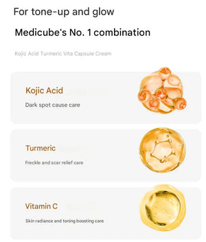 Medicube - Kojic Acid Turmeric Vita Capsule Cream 53g Medicube