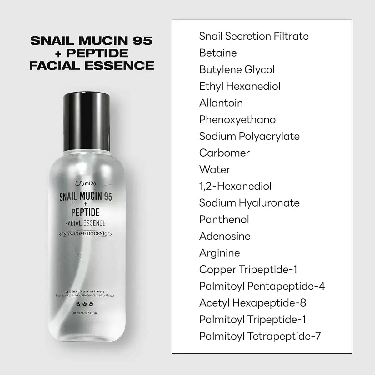 JUMISO Snail Mucin 95 + Peptide Facial Essence 140 ML JUMISO