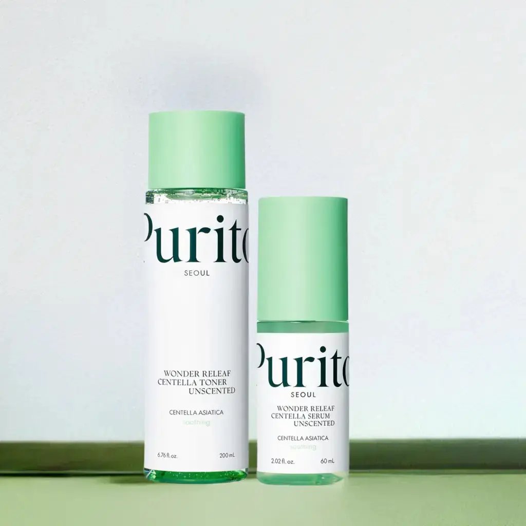 PURITO Wonder Releaf Centella Unscented Toner & Serum Purito