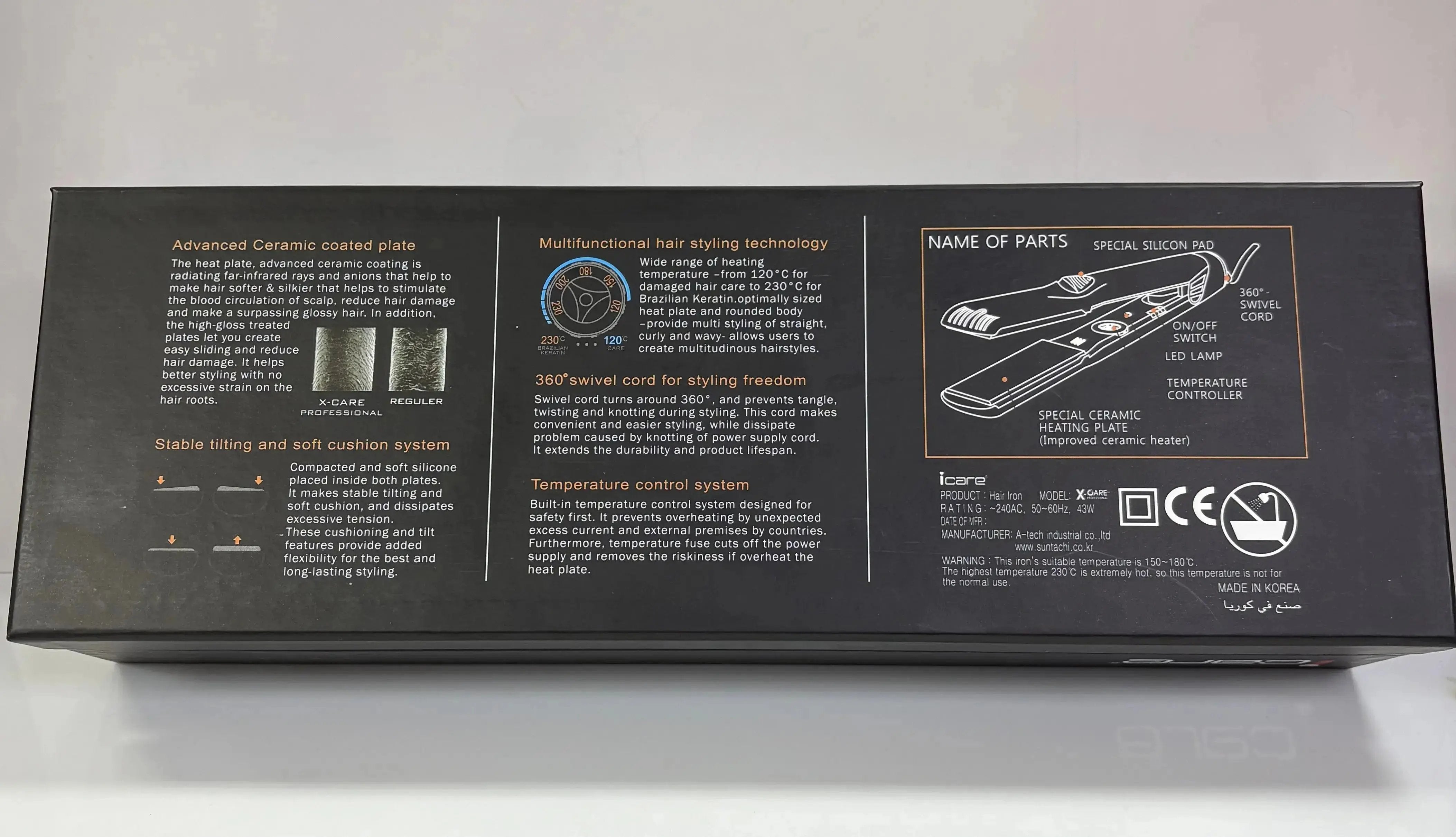 X‑Care Professional Hair Straightener 230 °C X CARE