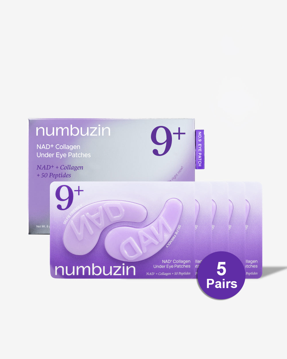 No.9 NAD+ Collagen Under Eye Patches (5 Pairs) numbuzin