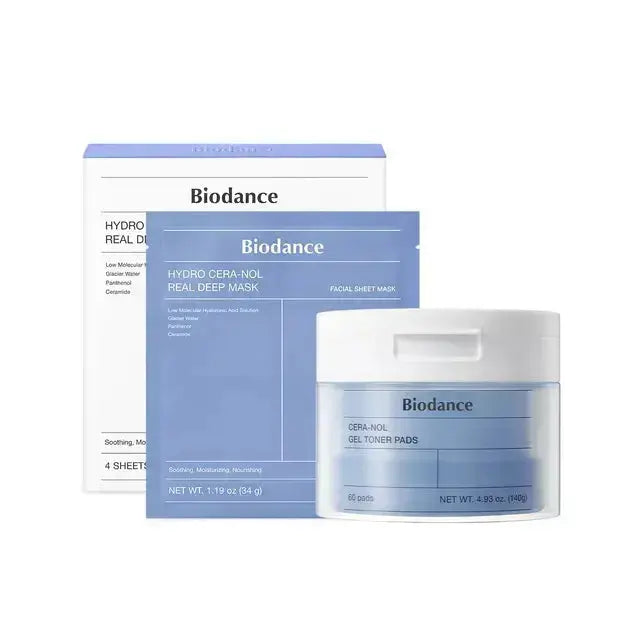 BIODANCE Hydro Cera-nol Real Deep Mask Set + Cera-nol Gel Toner Pads BIODANCE