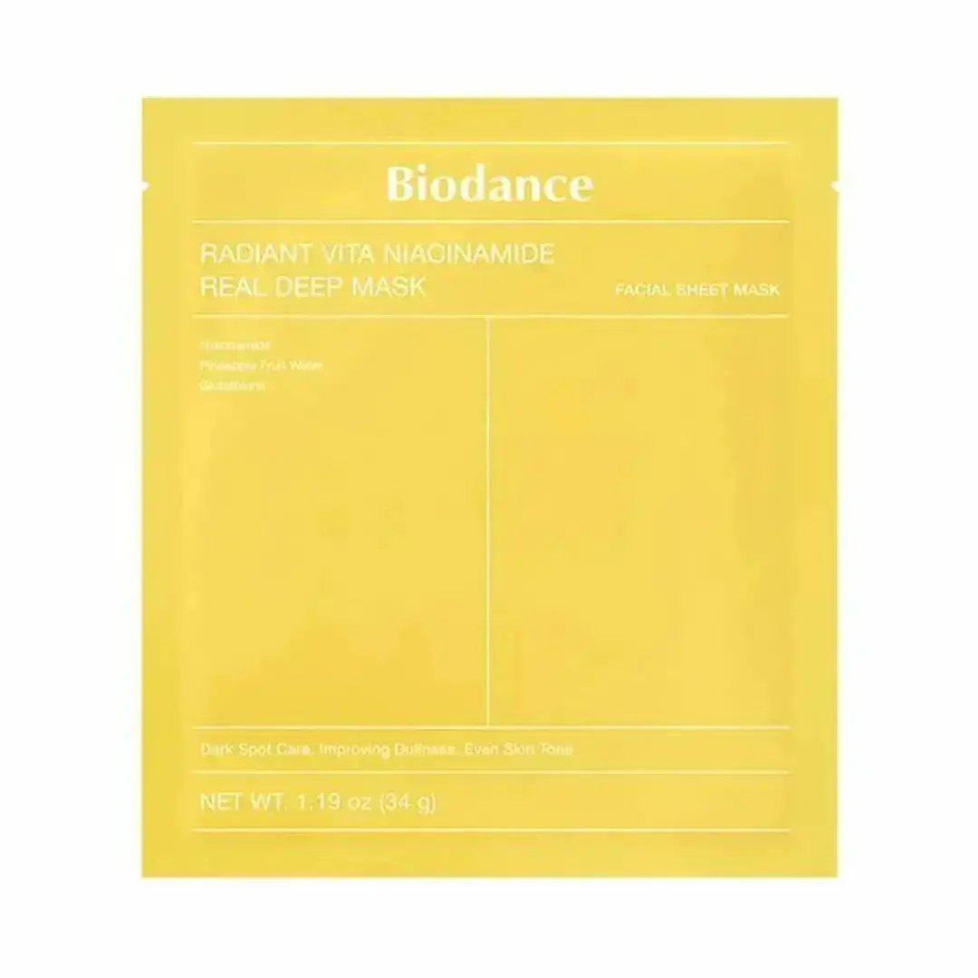 BIODANCE Radiant Vita Niacinamide Real Deep Mask 4 pcs pack 34 gm BIODANCE