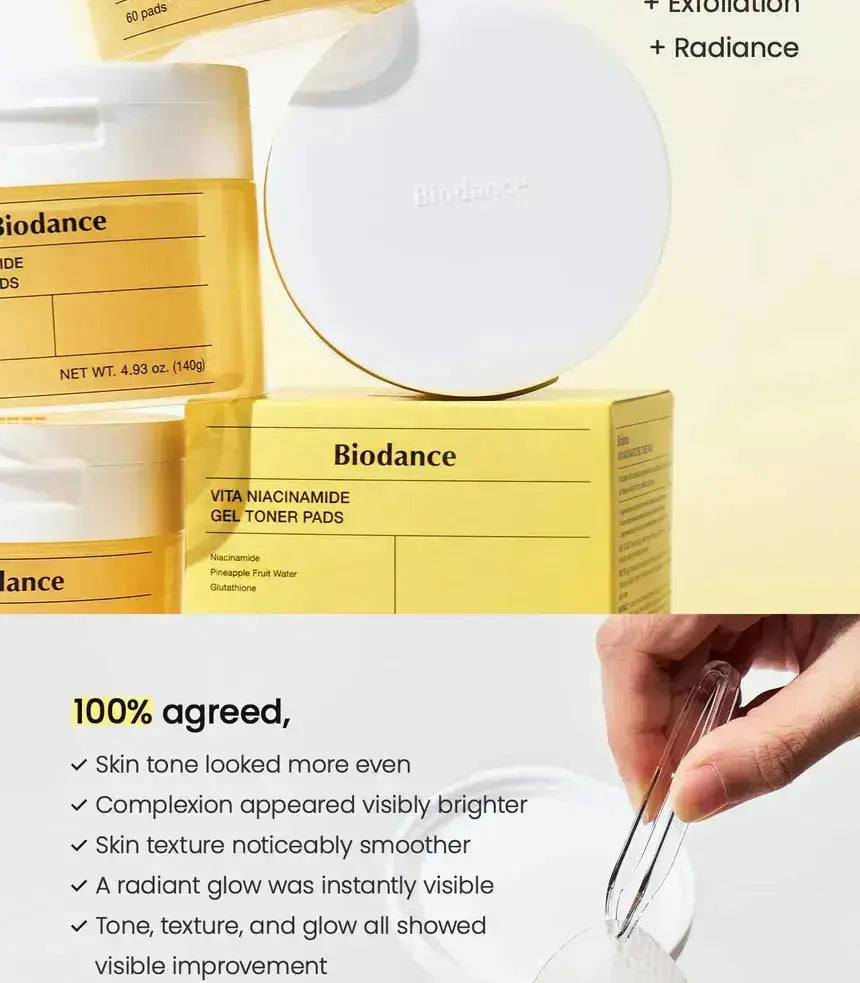 BIODANCE Vita Niacinamide Gel Toner Pads ( 60 pads ) BIODANCE