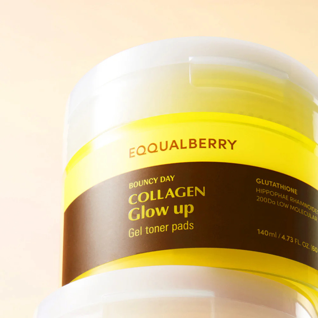 Collagen Glow Up Gel Toner Pads - 60 Pads EQQUALBERRY