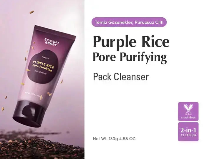 EQQUALBERRY Purple Rice Pore Purifying Pack Cleanser 130 gm EQQUALBERRY