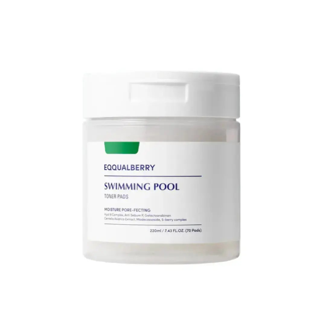 EQQUALBERRY Vegan Swimming Pool Toner Pads 70 pads 220 ml EQQUALBERRY