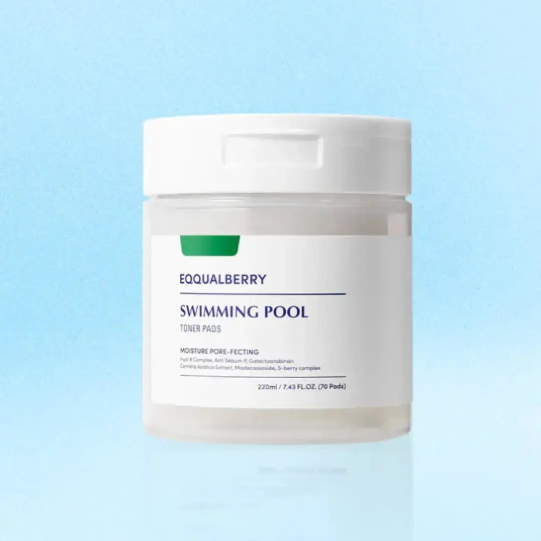 EQQUALBERRY Vegan Swimming Pool Toner Pads 70 pads 220 ml EQQUALBERRY
