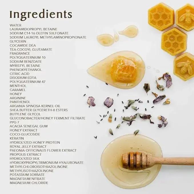 & Honey Deep Moist Shampoo, Treatment & Hair Oil Set & Honey