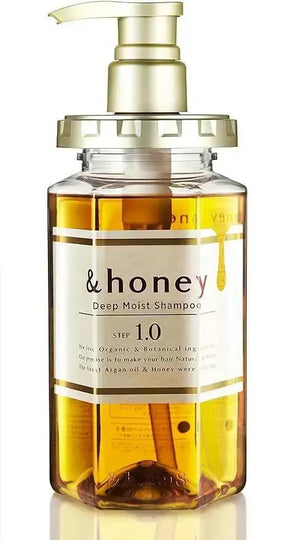 & Honey Deep Moist Shampoo, Treatment & Hair Oil Set & Honey