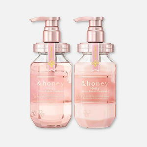 & Honey Melty Moist Shampoo, Treatment & Hair Oil Set & Honey