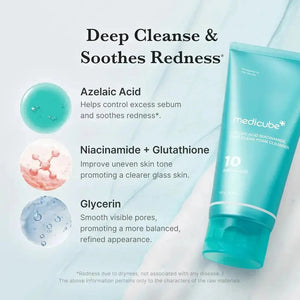 MEDICUBE Azelaic Acid + Niacinamide Deep Clean Foam Cleanser 120 gm Medicube
