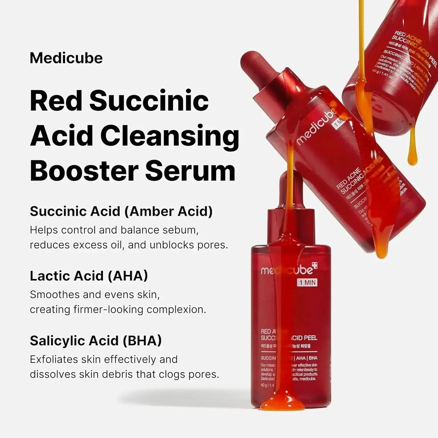 MEDICUBE Red Acne Succinic Acid Peel Serum Medicube