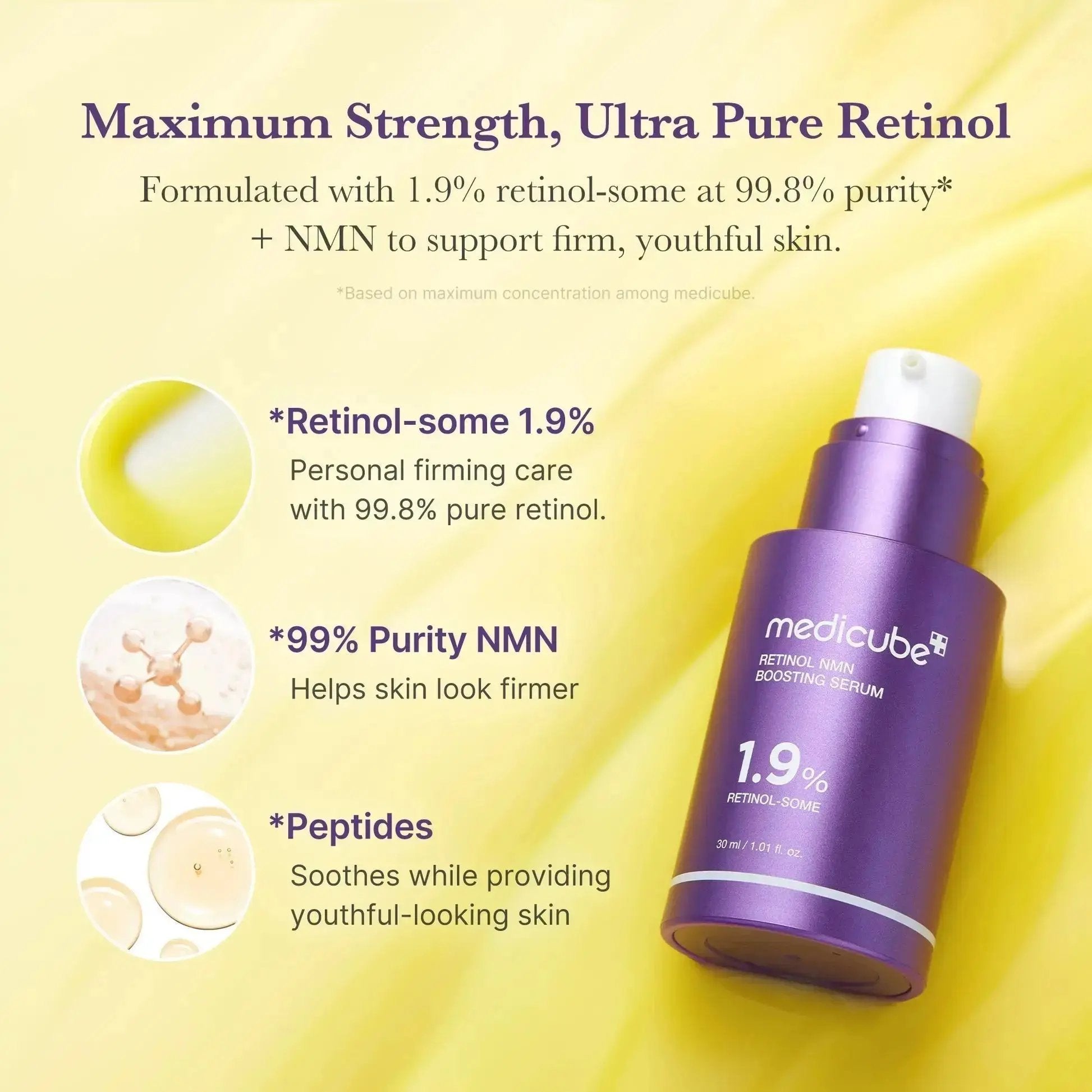 MEDICUBE Retinol NMN Radiance Booster 1.9% Serum 30 ml Medicube
