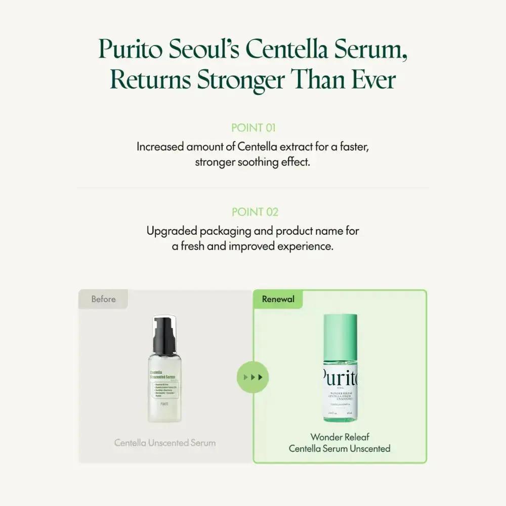 PURITO Wonder Releaf Centella Serum Unscented 60 ml PURITO SEOUL