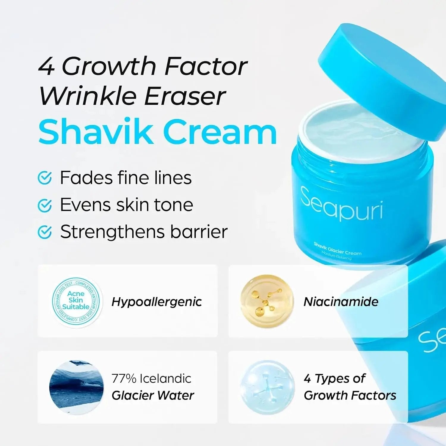 Seapuri Shavik Glacier Cream 70mL Seapuri JOLIE'S