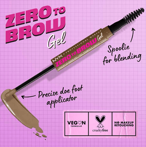 Zero to Brow Gel Longwear Eyebrow Gel NYX