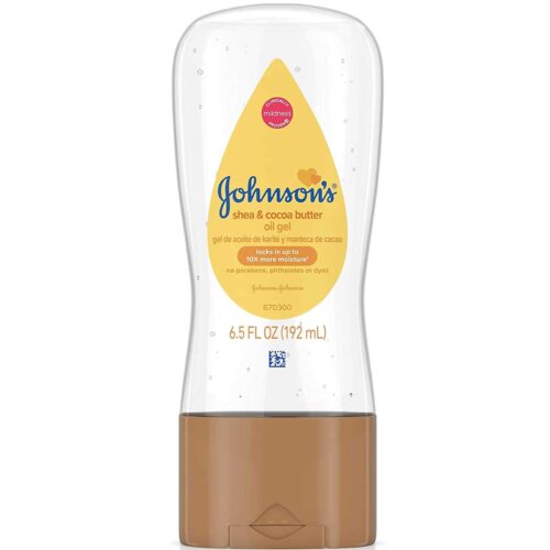 Johnsons Baby Oil Gel Shea Cocoa Butter 6.5 Ounce 192ml