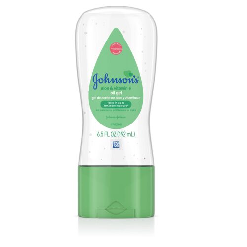 Johnson's BabyOil Gel with Aloe Vera Vitamin E, Hypoallergenic Baby Skin Care, 6.5 fl. oz